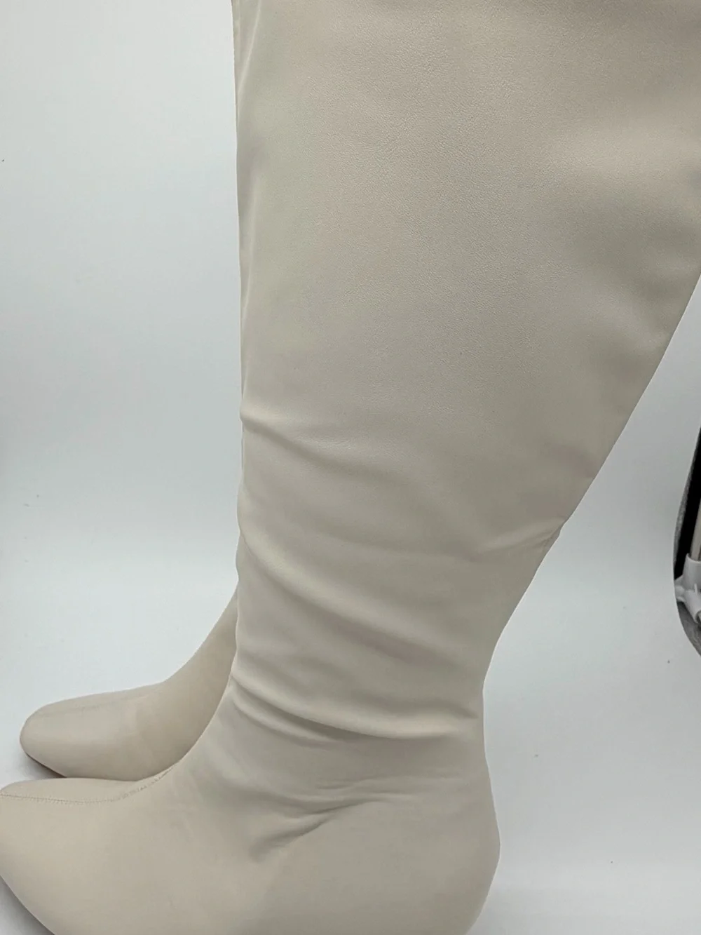 Over-the-Knee Zip Boot in Cream